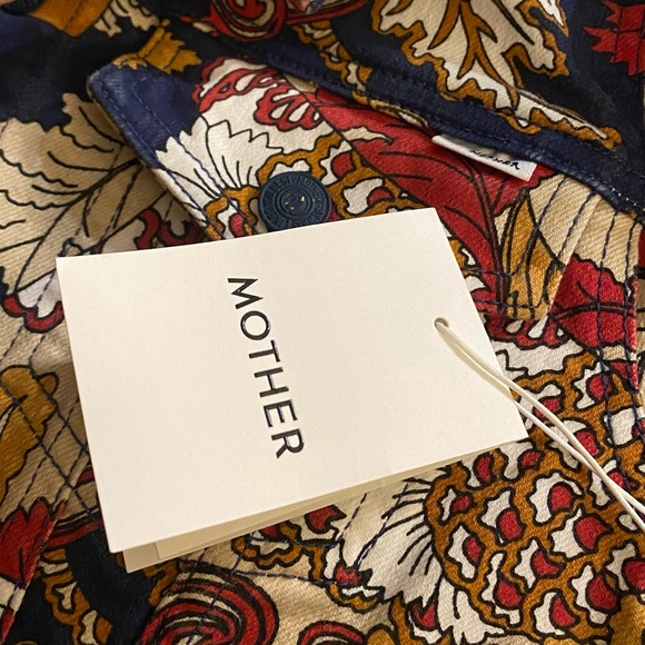 MOTHER Puffy Wrapper Floral Denim Jumpsuit - Picture 6 of 12
